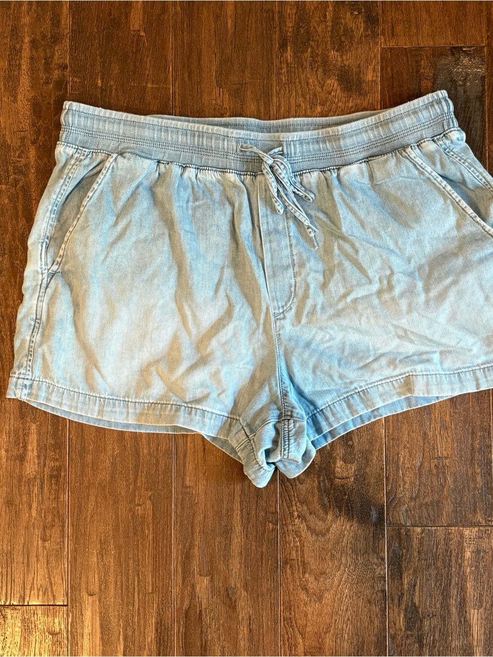 GAP Light Blue Relaxed Drawstring Athletic Shorts